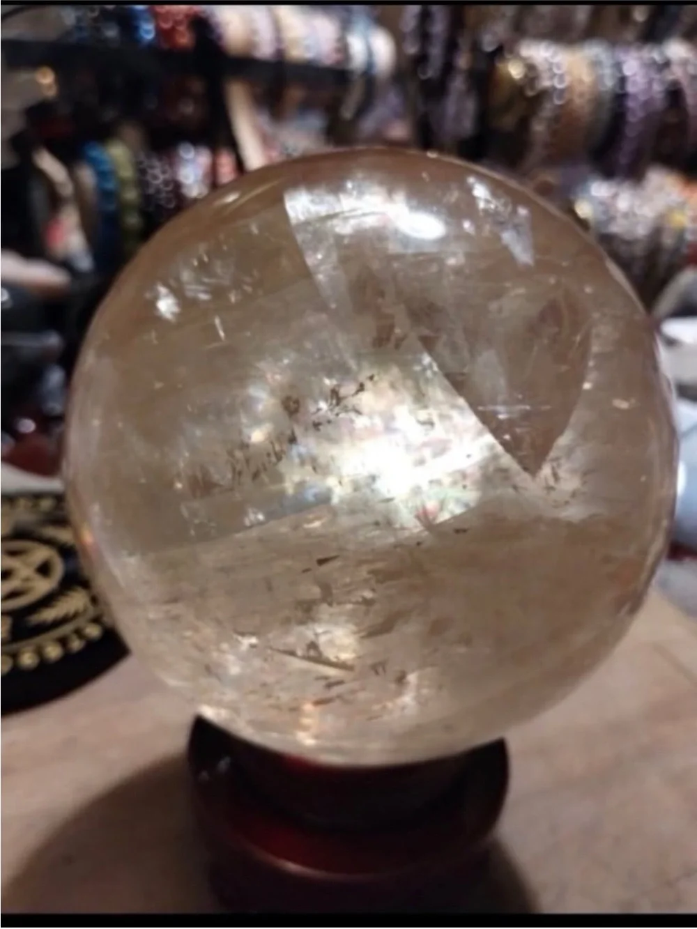 Honey Calcite Sphere HQ RARE FIND
